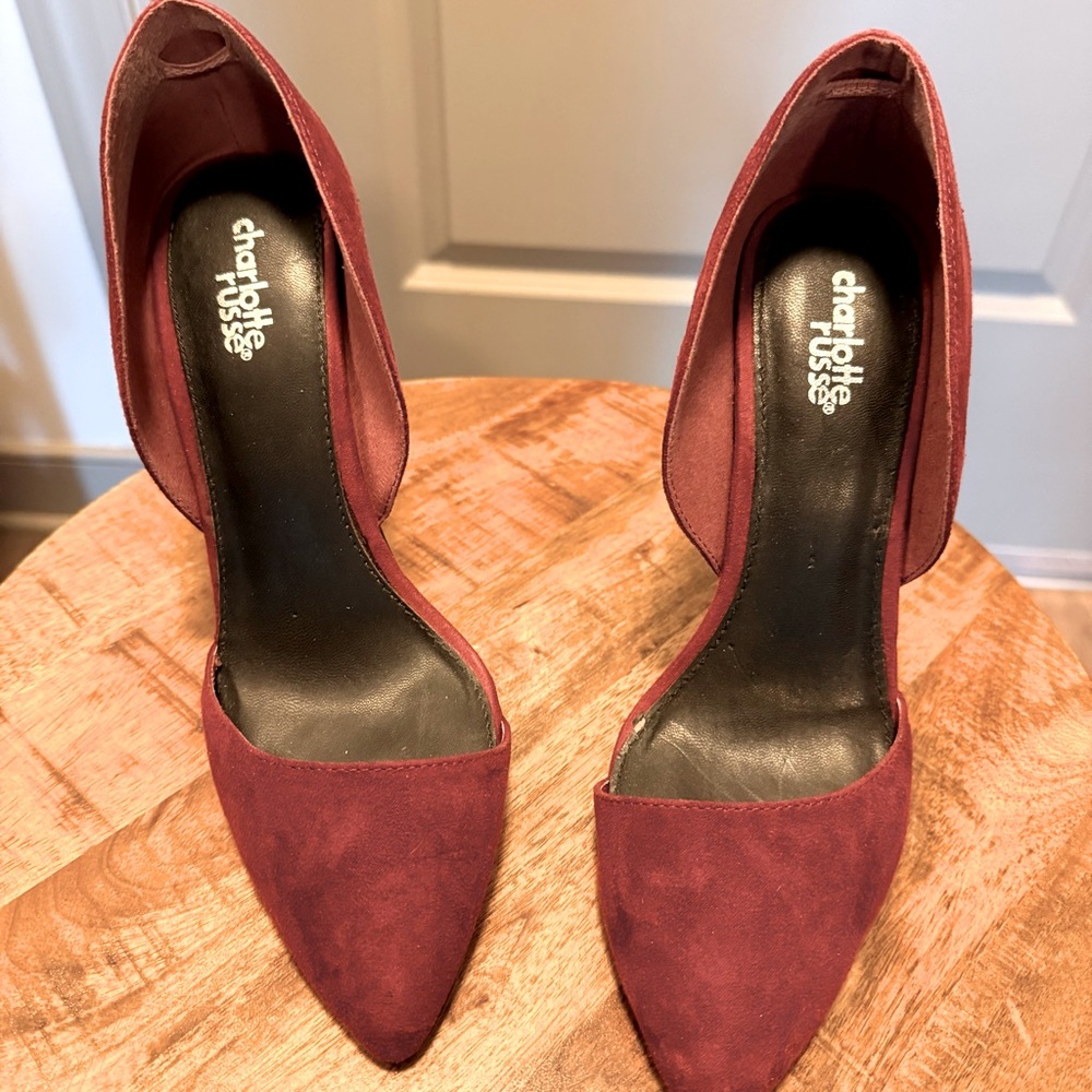 BURGUNDY CHARLOTTE RUSSE HEELS